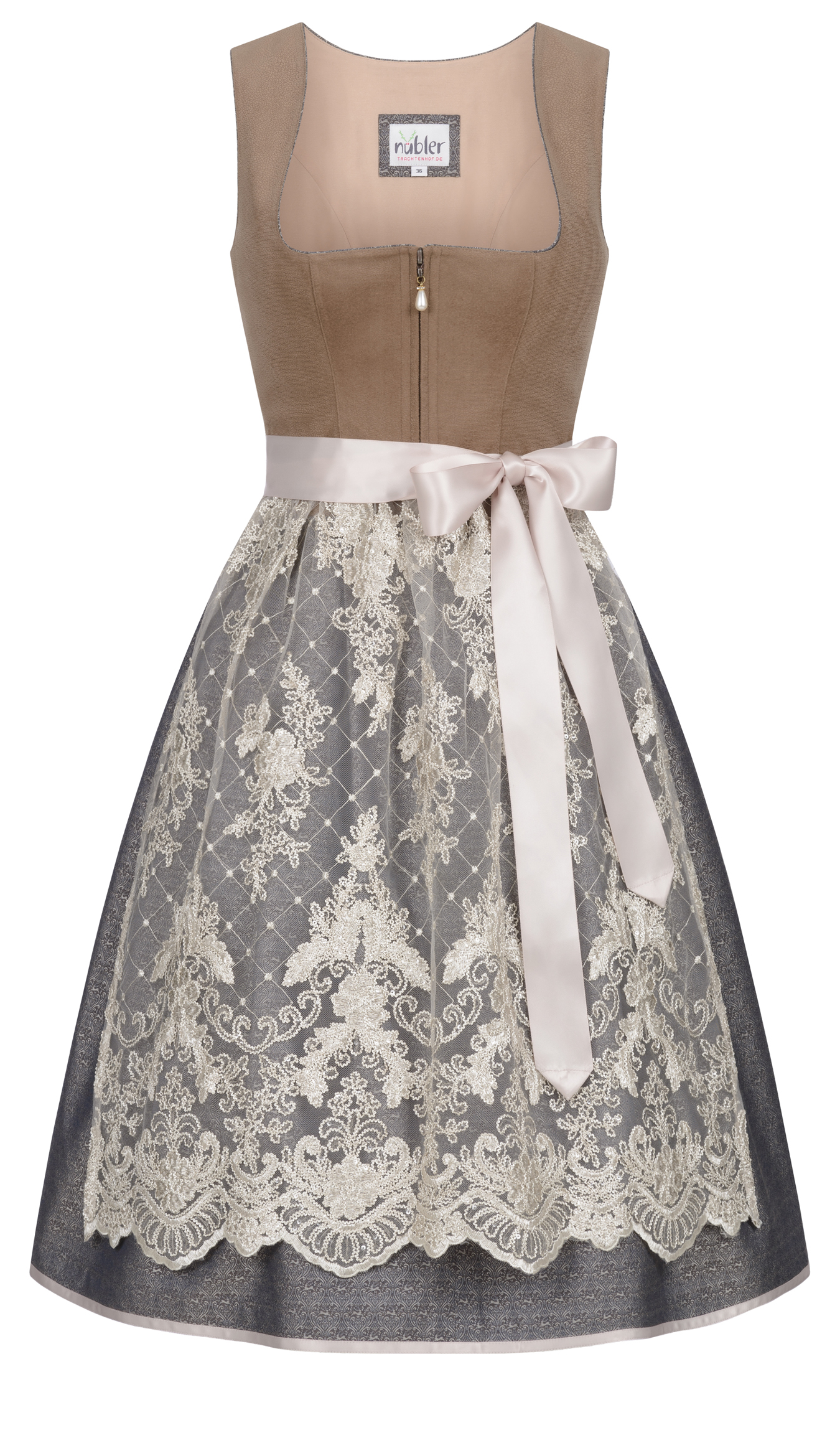 Midi Dirndl Geelke in Braun von Nübler