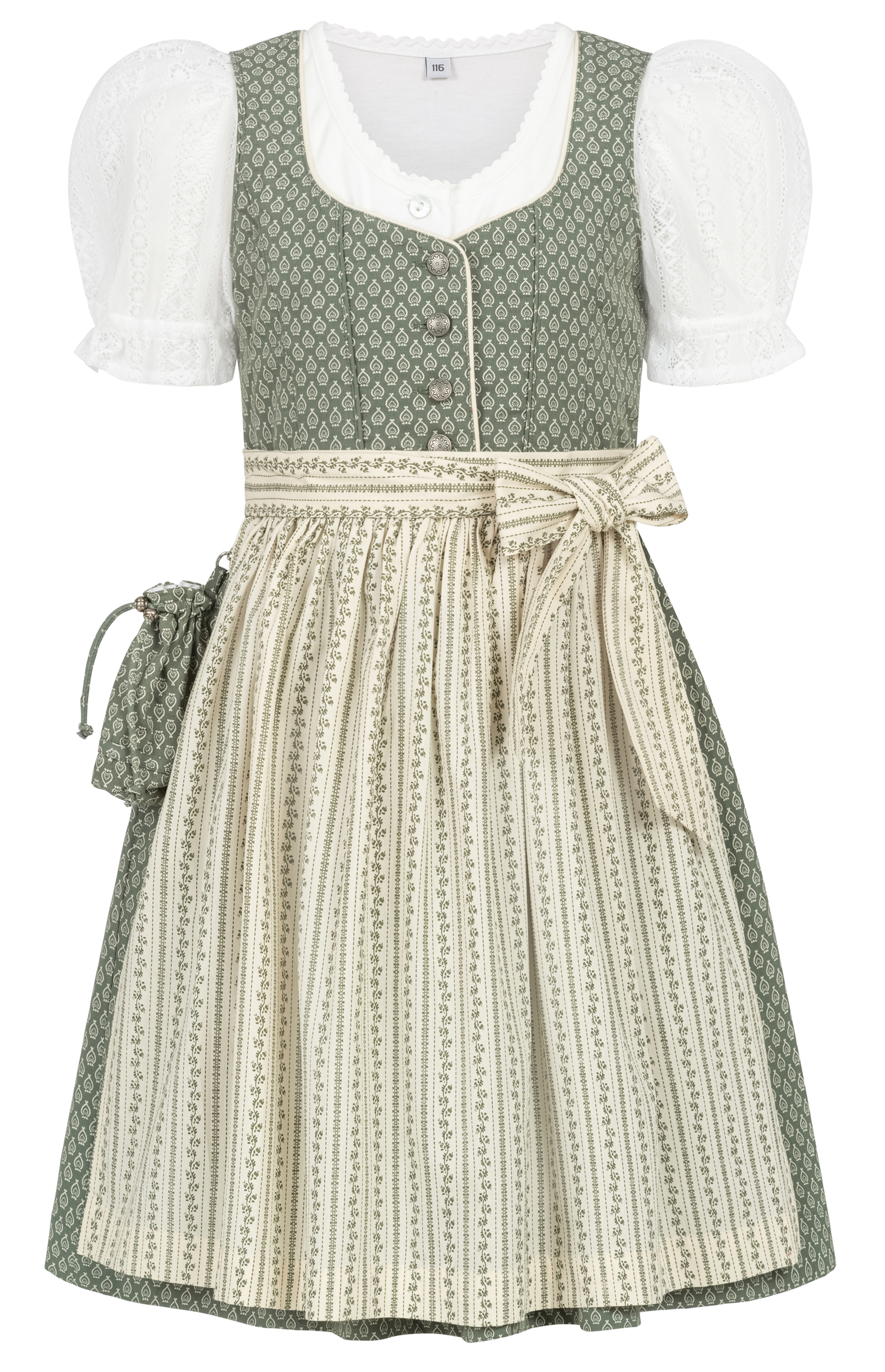 Kinderdirndl Fredericke in Salbei von Nübler