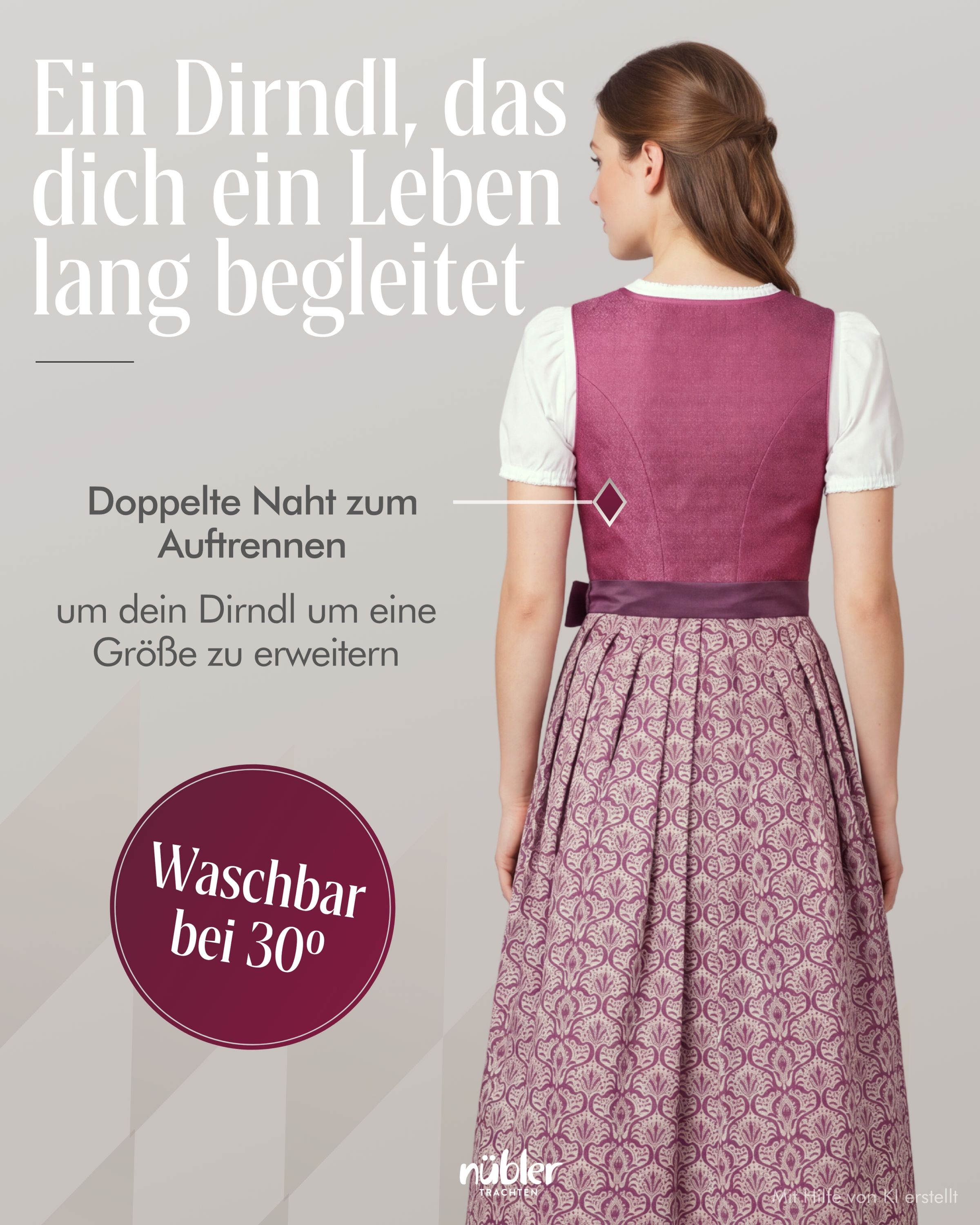 Langes Dirndl Gerit in Beere