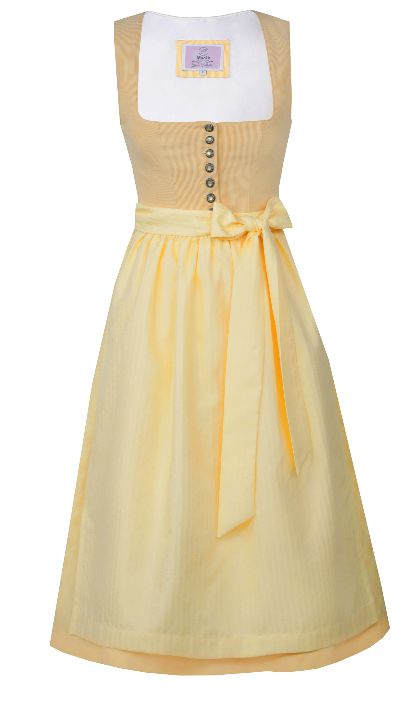Midi Dirndl Obing in Zitrone von MarJo