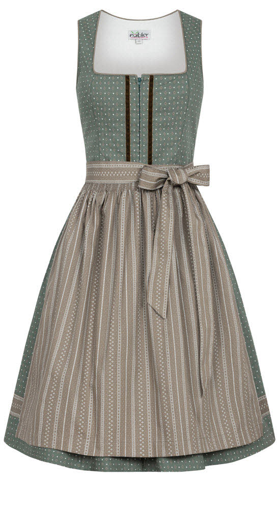 Midi Dirndl Franzi in Salbei von Nübler Midi Dirndl Franzi in Salbei von Nübler