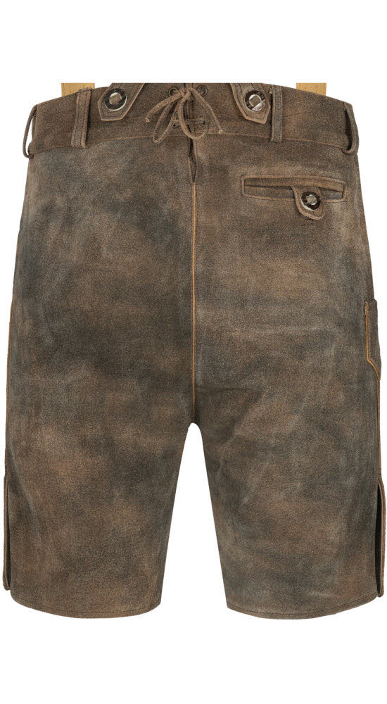Lederhose kurz Bertl in Torf Braun Antik von Nübler