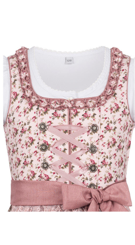Kinderdirndl 3-teilig Matilda in Rosé von Nübler