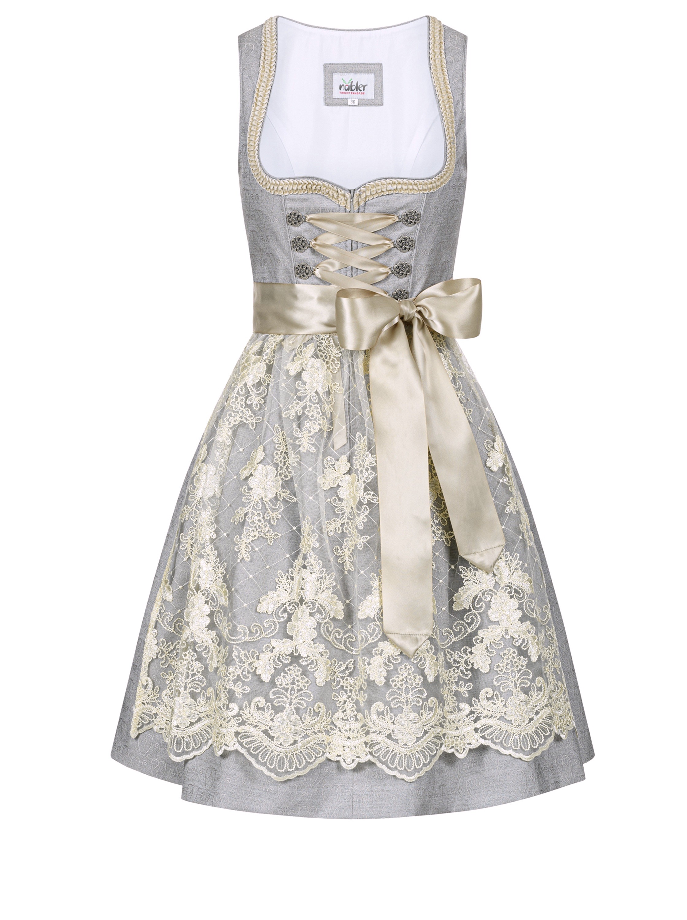 Mini-Dirndl Flavia in Silberwolke von Nübler