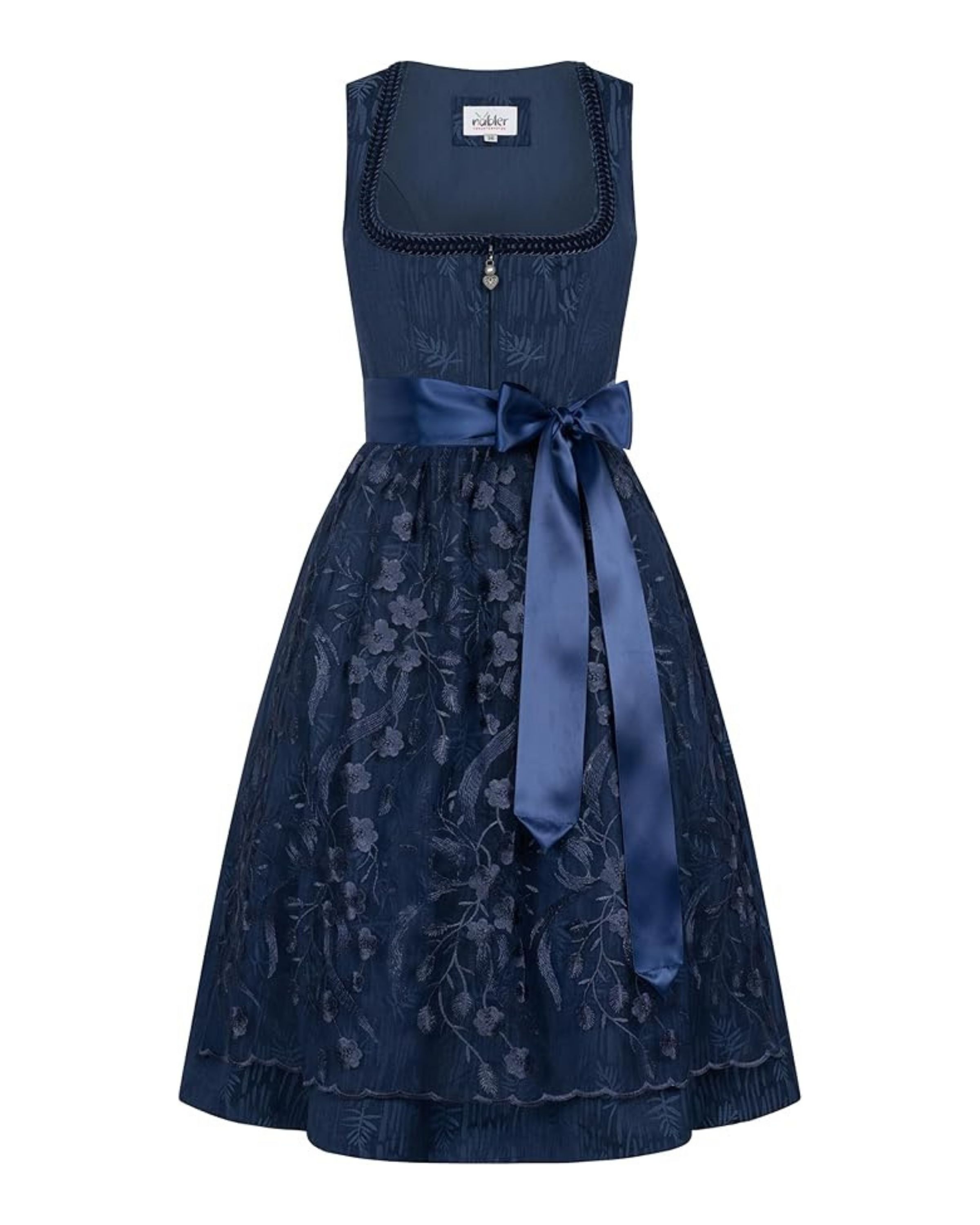 Midi Dirndl Floreta in Nachtblau von Nübler