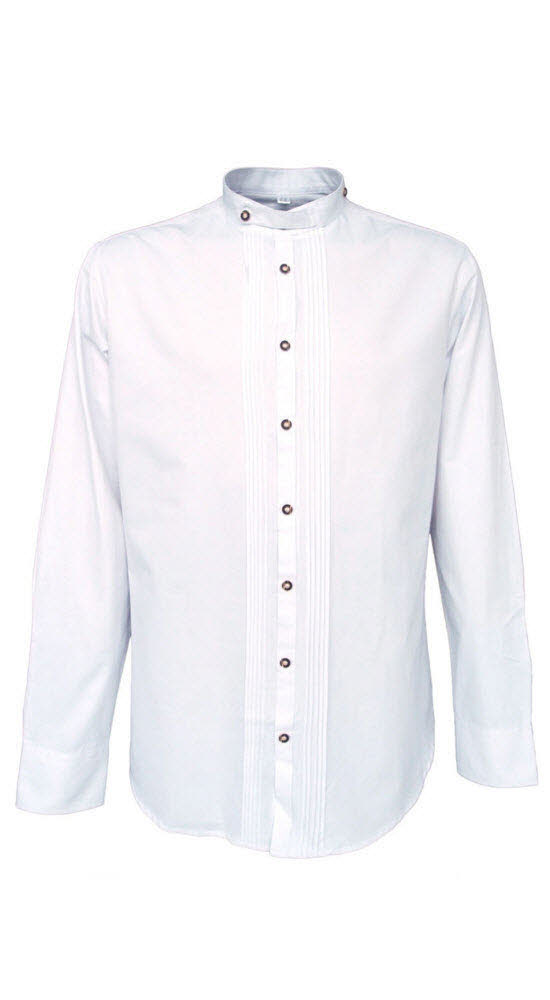 Trachtenhemd Langarm Ole in Weiß von OS-Trachten