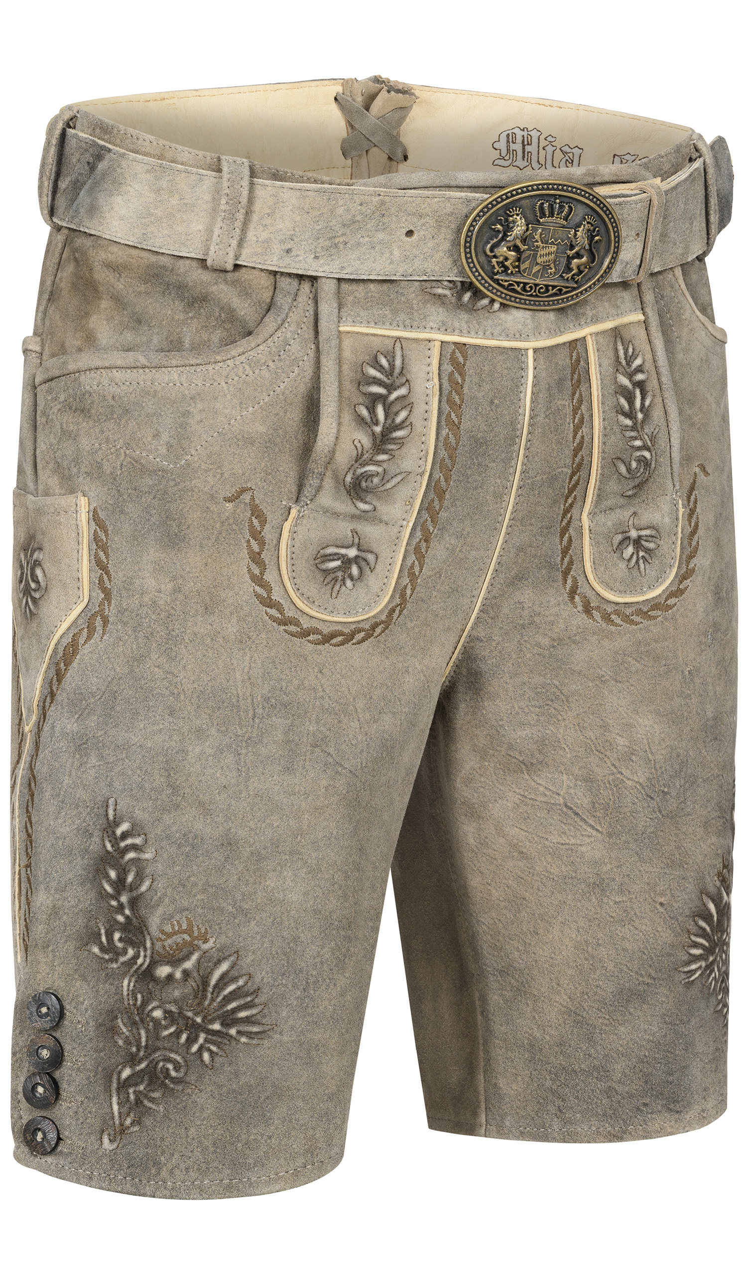 Lederhose kurz Konrad in Wurzelbraun von Nübler