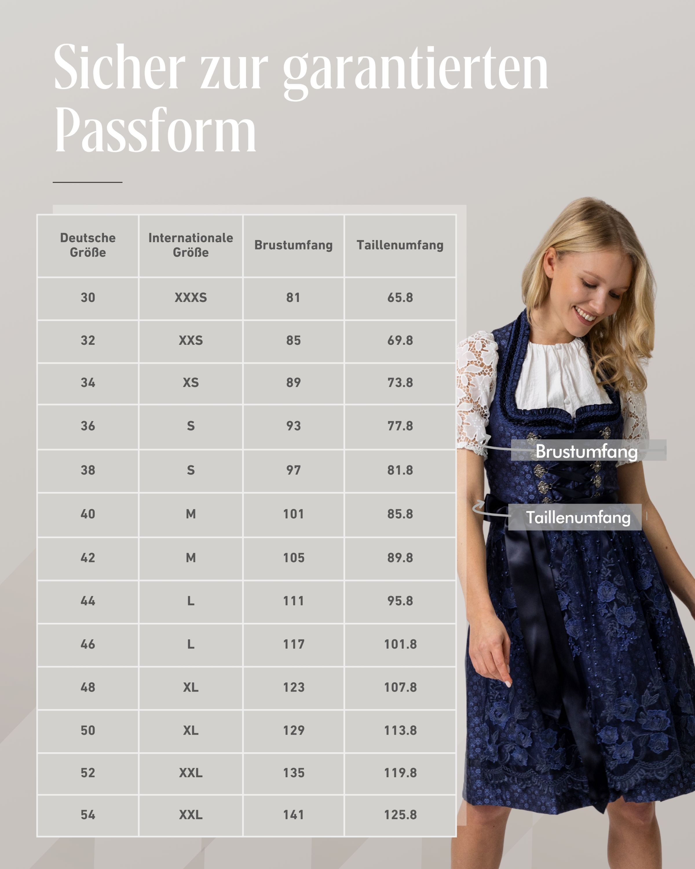 Dirndl midi Coro in Dunkelblau von Nübler