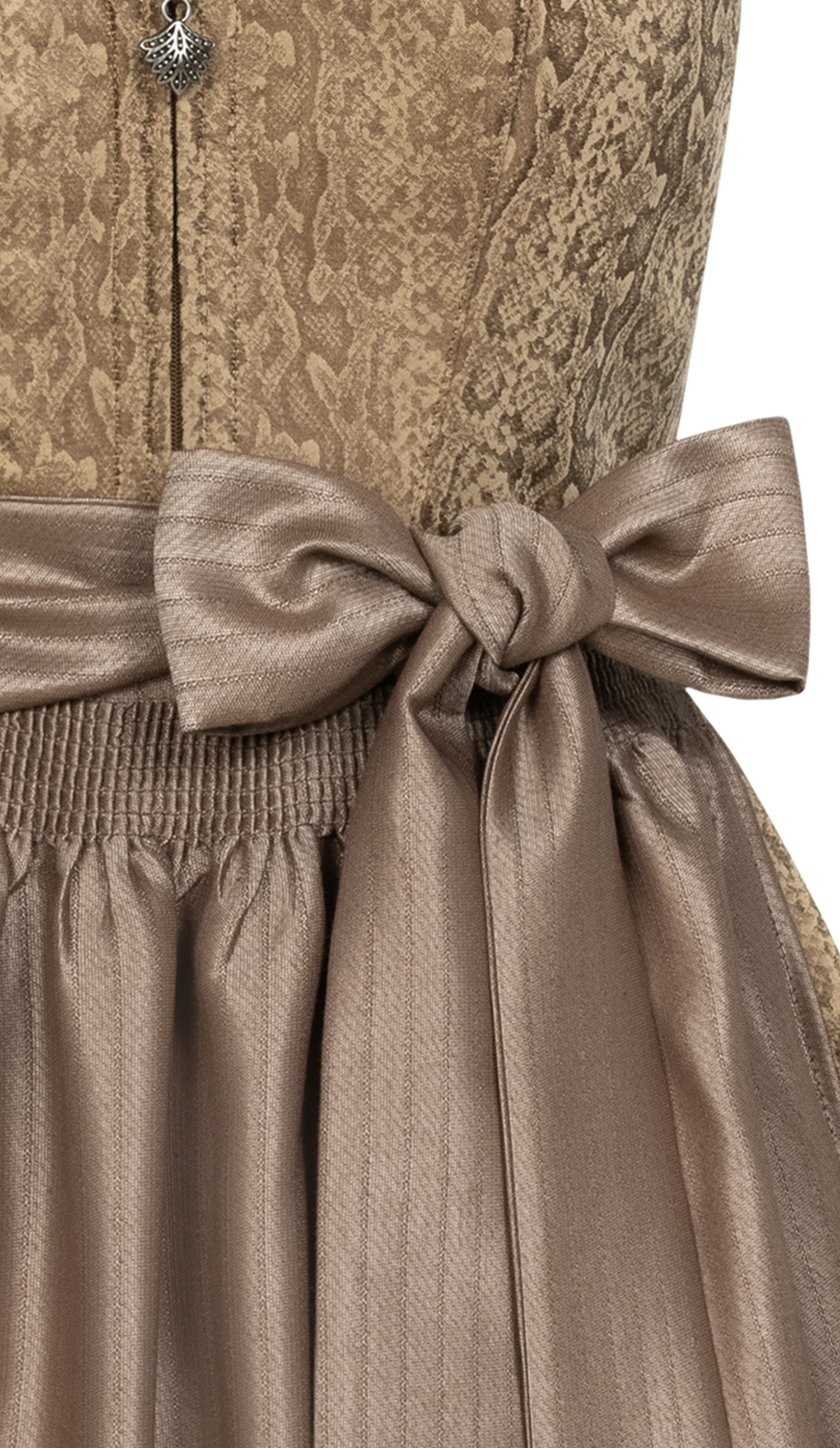 Midi-Dirndl Frieda in Goldbraun von Nübler