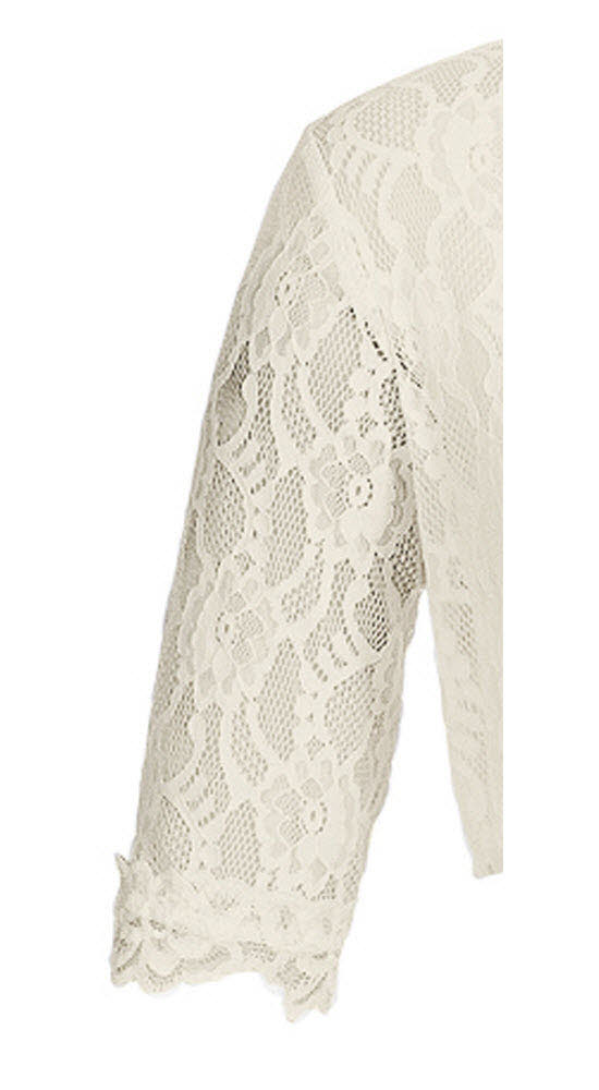 Dirndlbluse 3/4 Arm Laura in Creme von Nübler