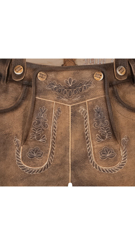 Lederhose Kniebund Schorsch in Braun von Nübler