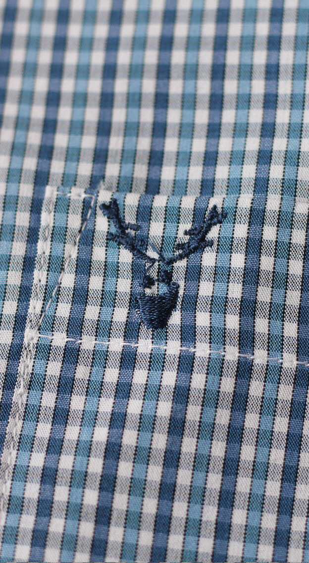 Trachtenhemd Langarm Harald in Blau von Nübler