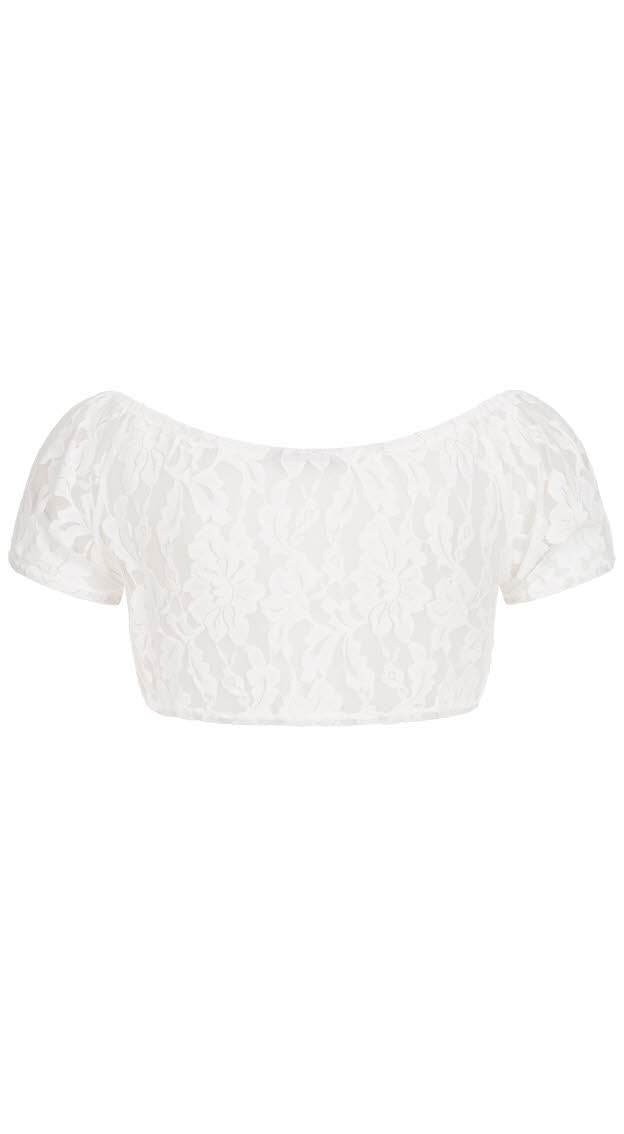 Dirndlbluse Carmen Maria in Weiß von Nübler