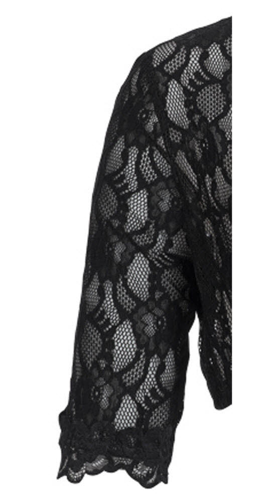 Dirndlbluse 3/4 Arm Laura in Schwarz von Nübler