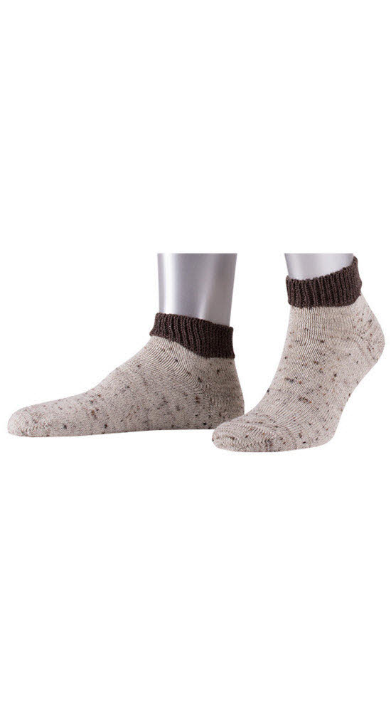 Loferl-Set kurz mit Socken in Natur-Braun meliert von Dirks