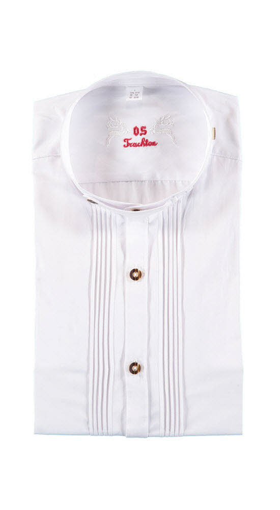 Trachtenhemd Langarm Extra Ole in Weiß von OS-Trachten