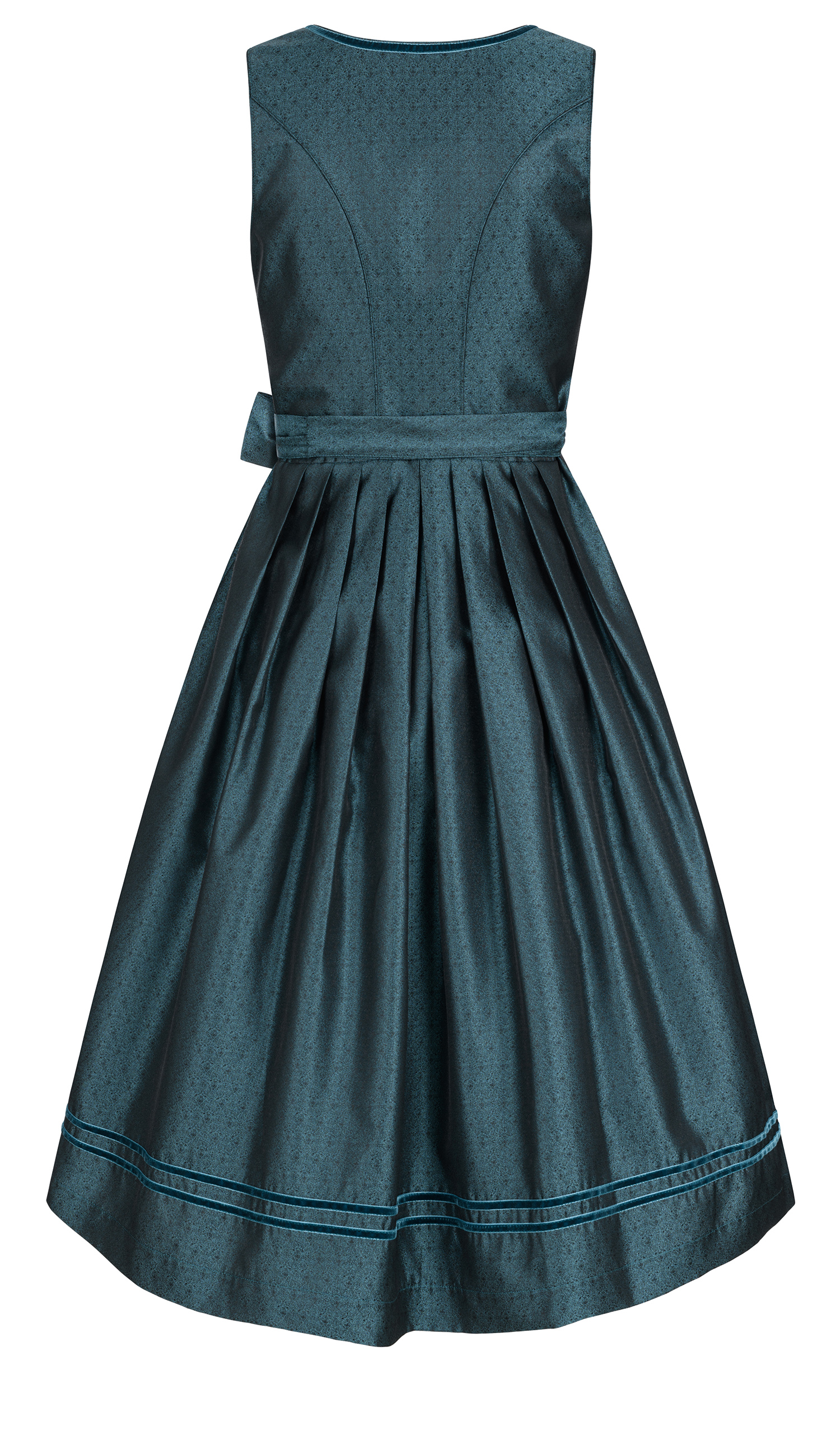 Midi Dirndl Kerala in Ozeanblau von Nübler