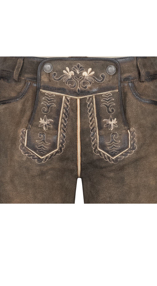 Lederhose kurz Viona L in Hellbraun von Nübler