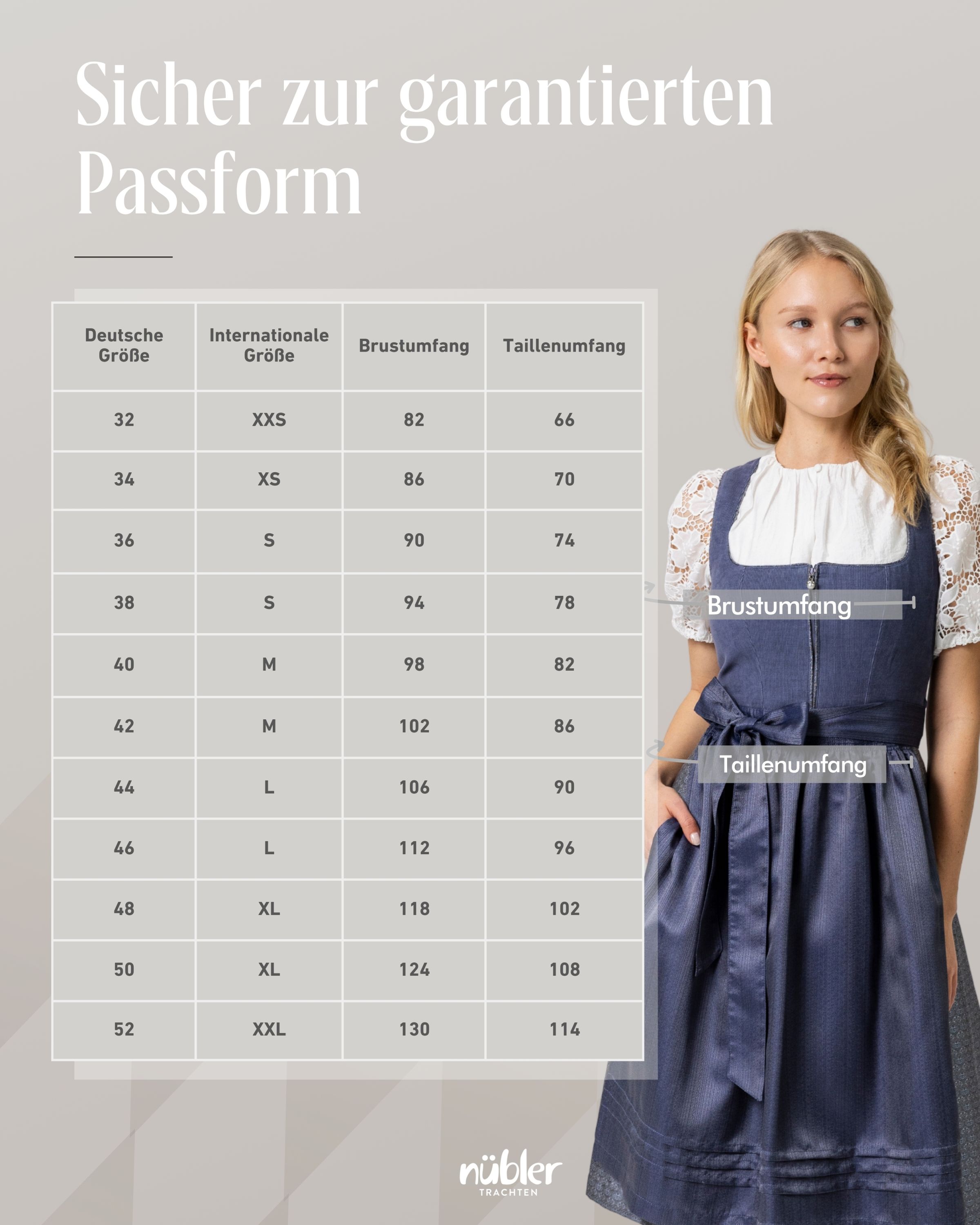 Mini Dirndl Kaja in Blau von Nübler