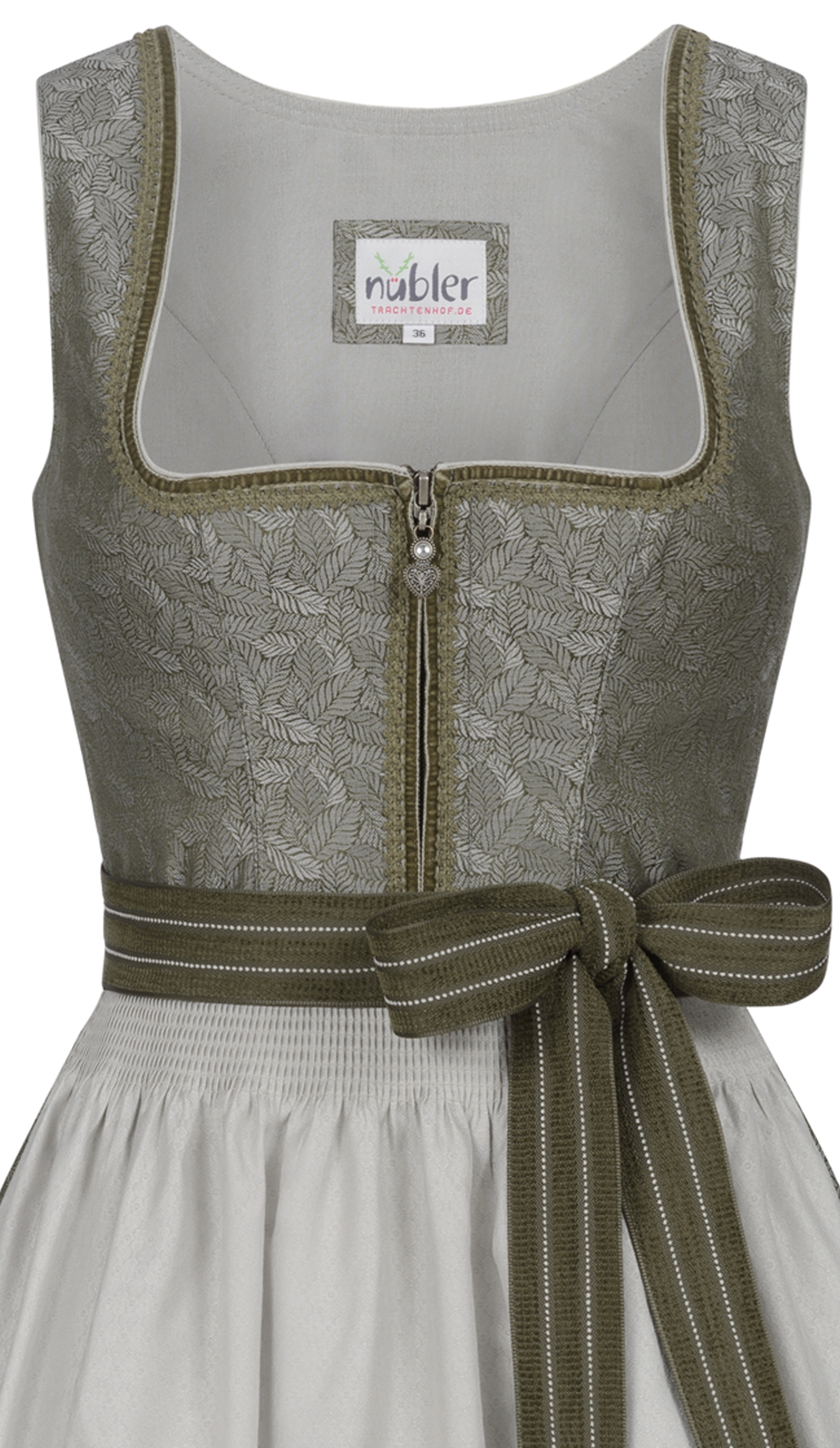 Midi Dirndl Gabriela in Oliv von Nübler