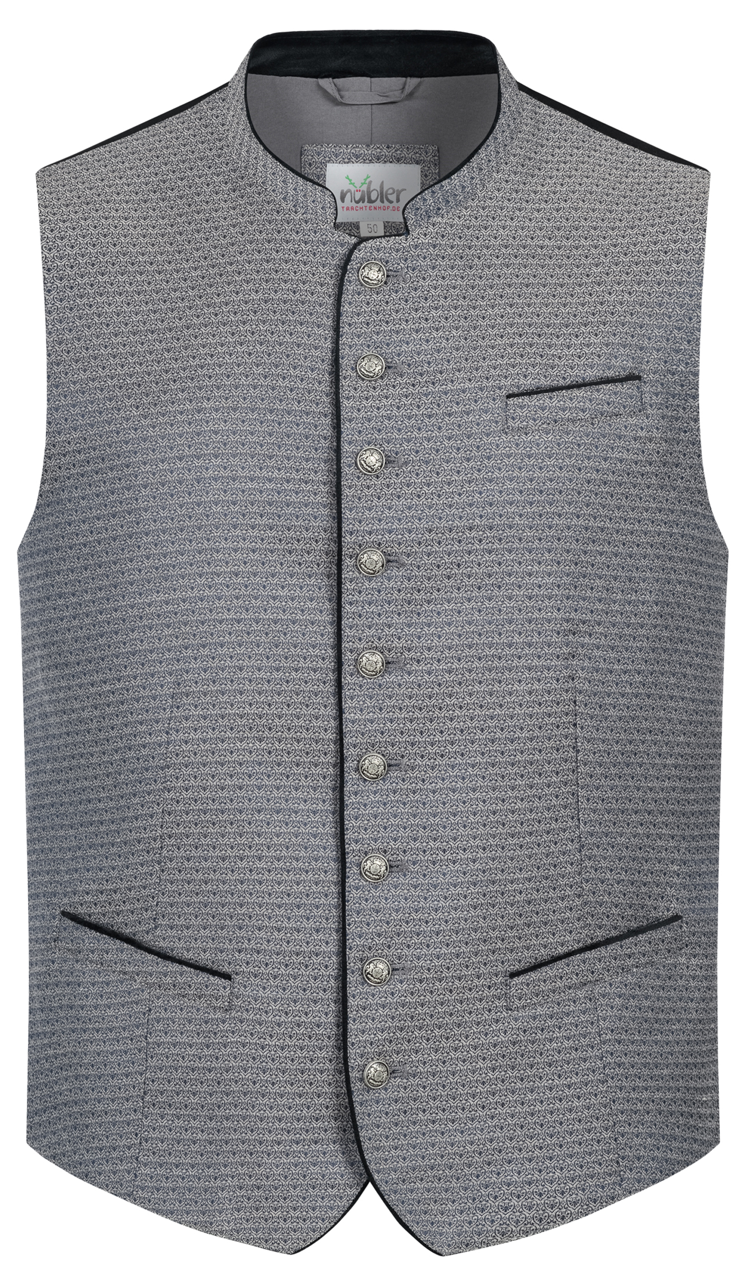 Trachtengilet Waldemar in Blau-Silber von Nübler