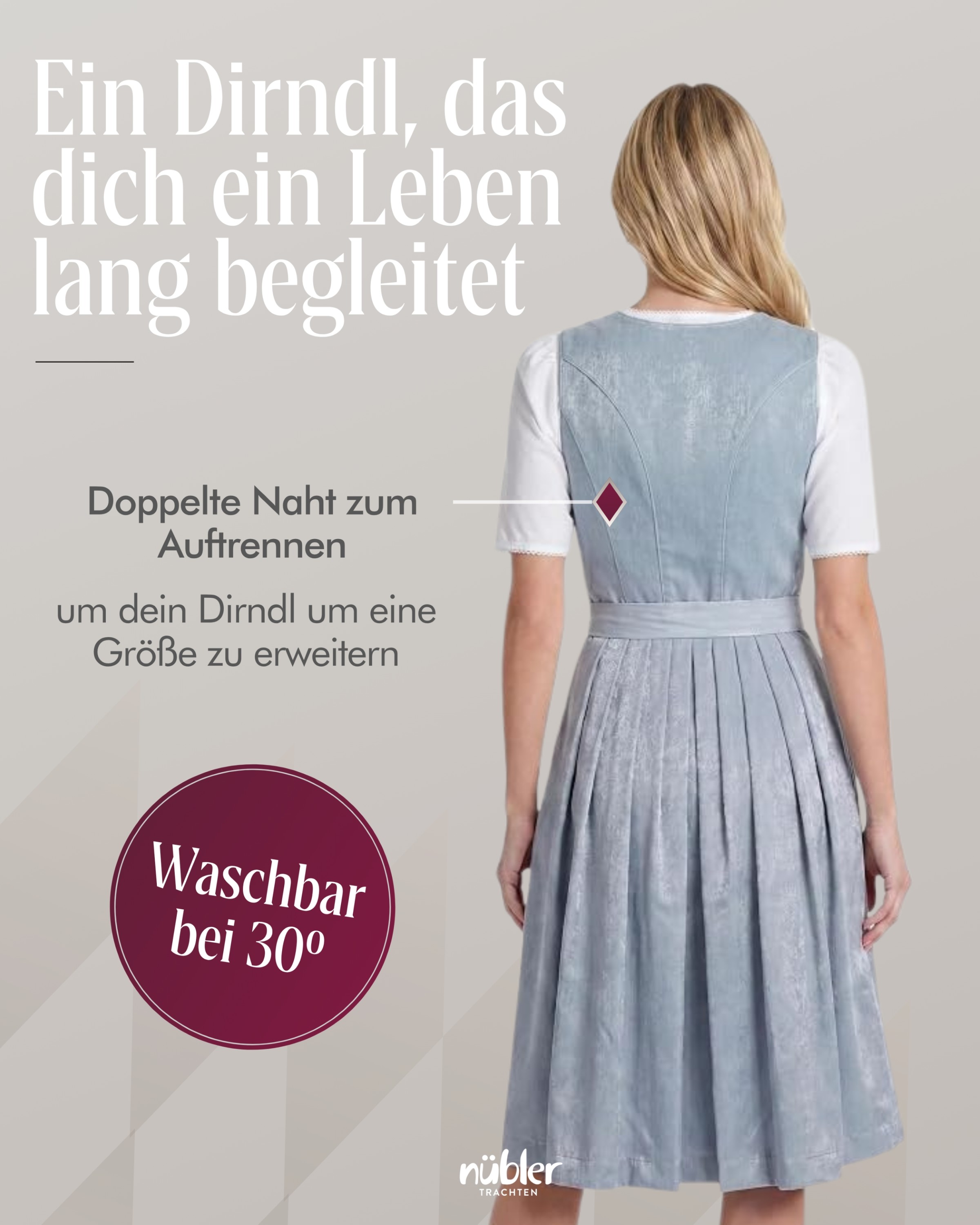 Mini Dirndl Korinna in Hellblau