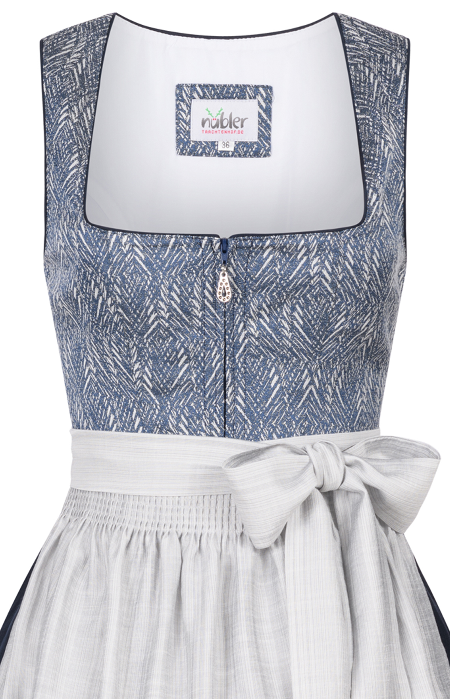 Midi Dirndl Frauke in Blau von Nübler