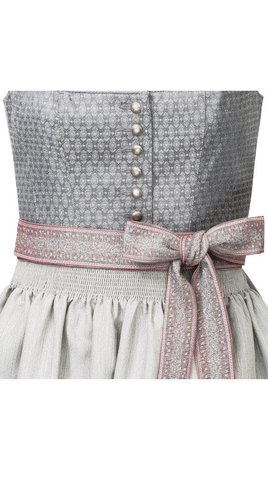 Dirndl lang Ellen in Silber von Nübler