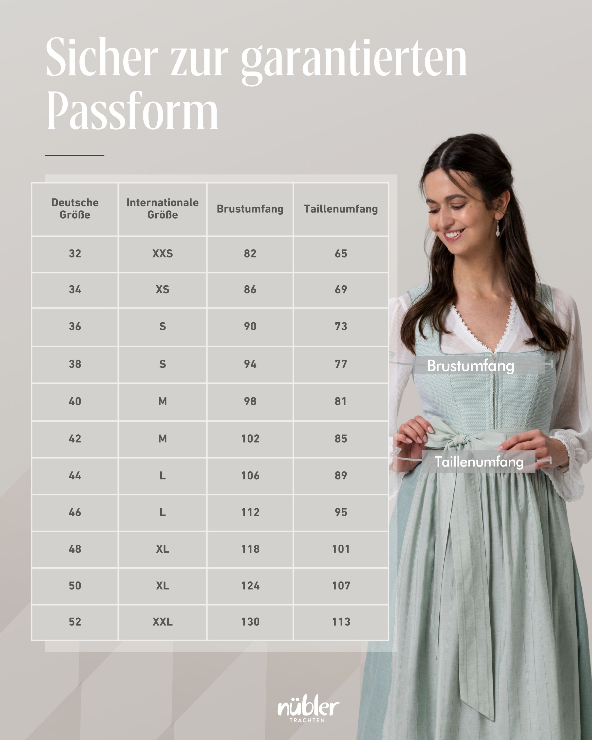 Midi Dirndl Kaja in Eisminze von Nübler