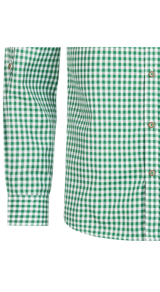 Trachtenhemd Langarm Sepp in Grün von Nübler