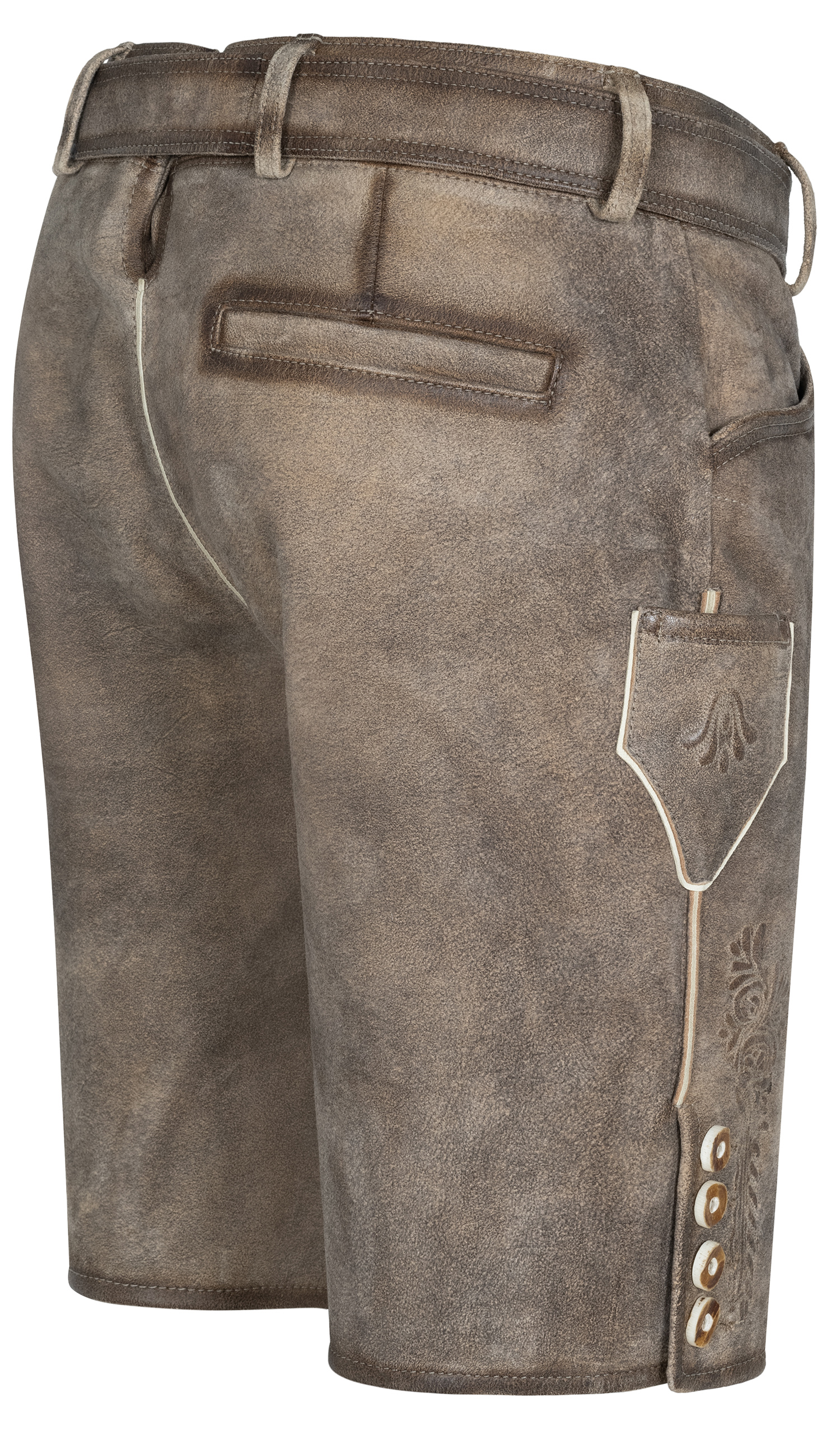 Lederhose kurz Berthold in Steinbeige von Nübler