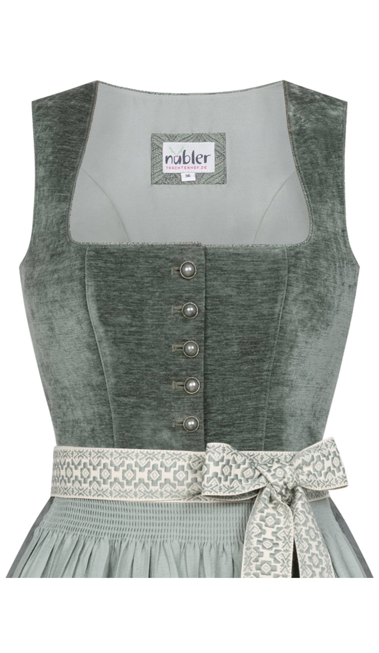Midi Dirndl Kate in Salbei von Nübler