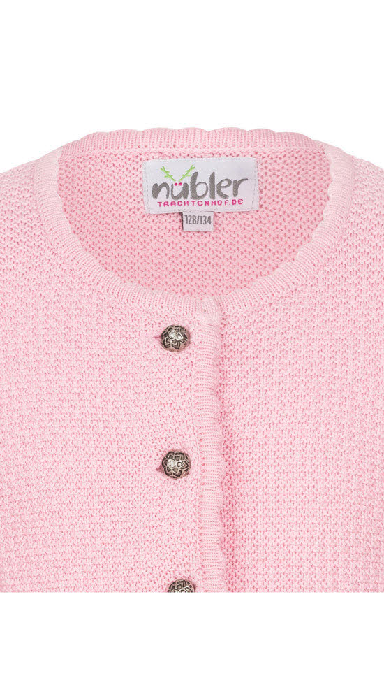 Kinderstrickjacke Yvonne in Rosa von Nübler