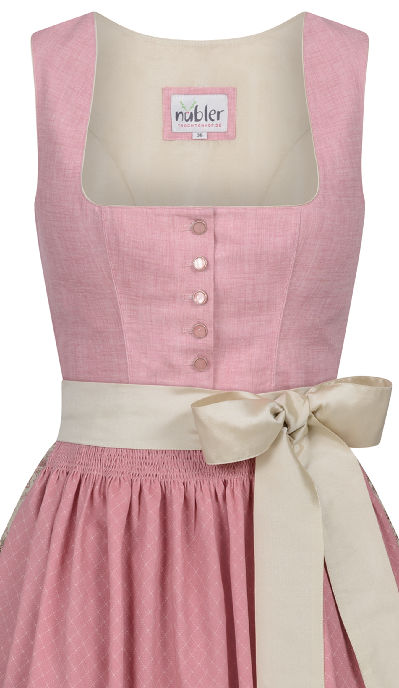 Mididirndl Gina in Rosa von Nübler