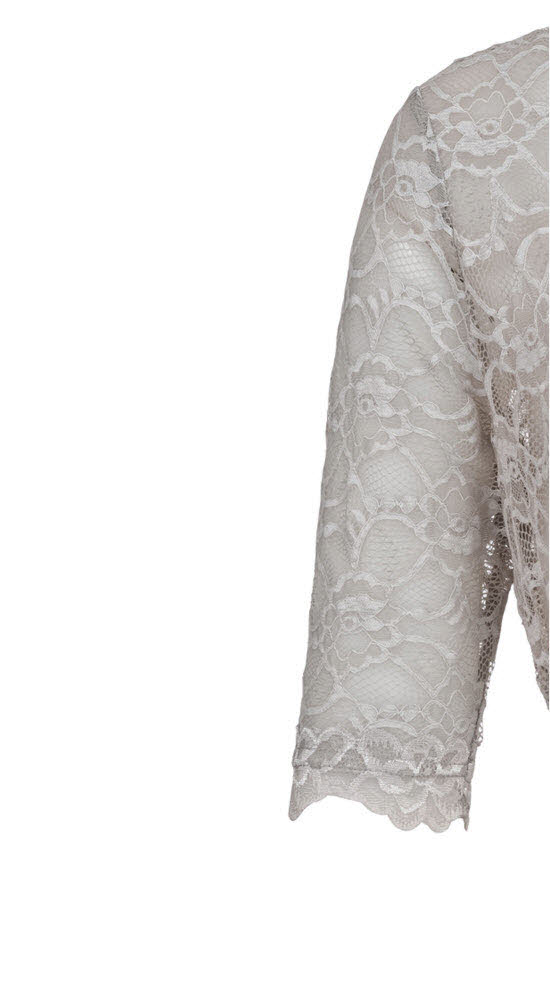 Dirndlbluse 3/4 Arm Laura in Silber von Nübler