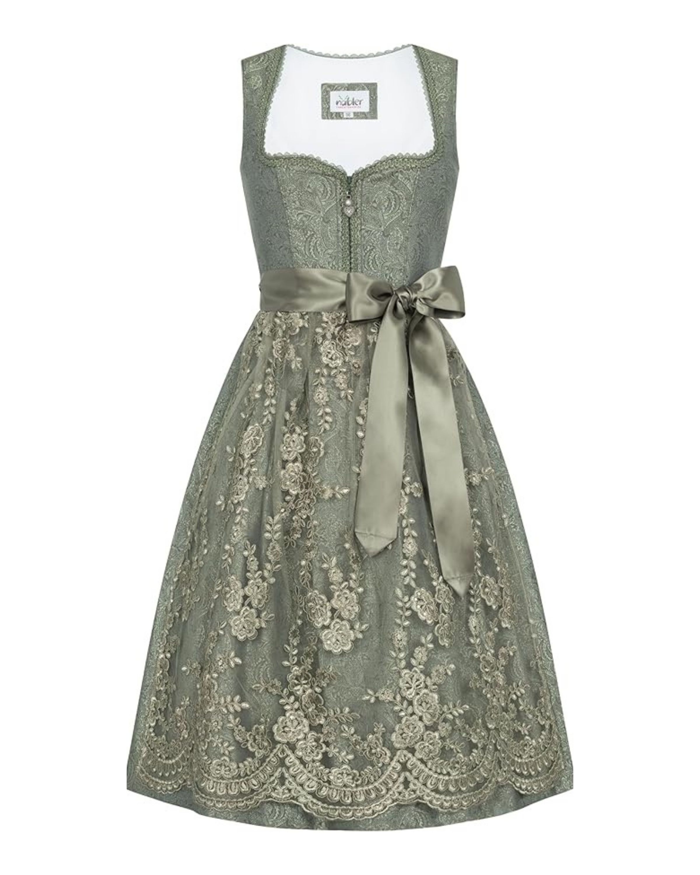 Midi Dirndl Fleurette in Olive
