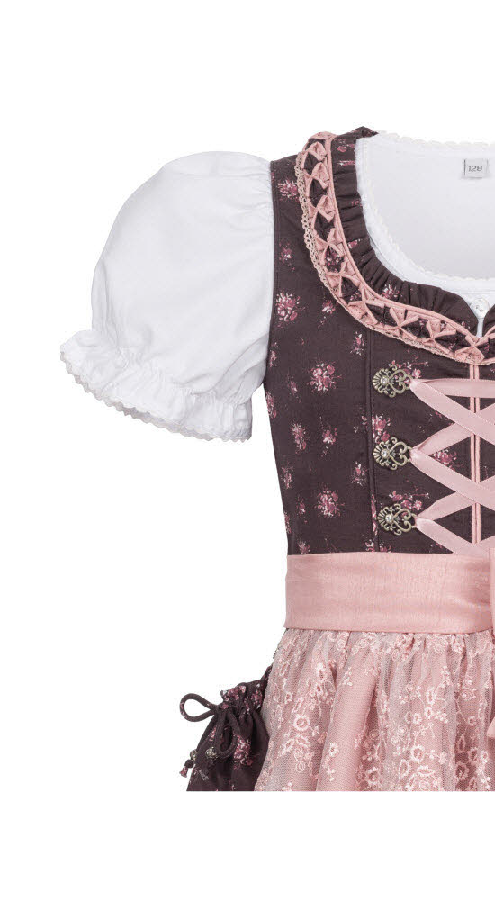 Kinderdirndl 3-teilig Rosalie in Bordeaux von Nübler