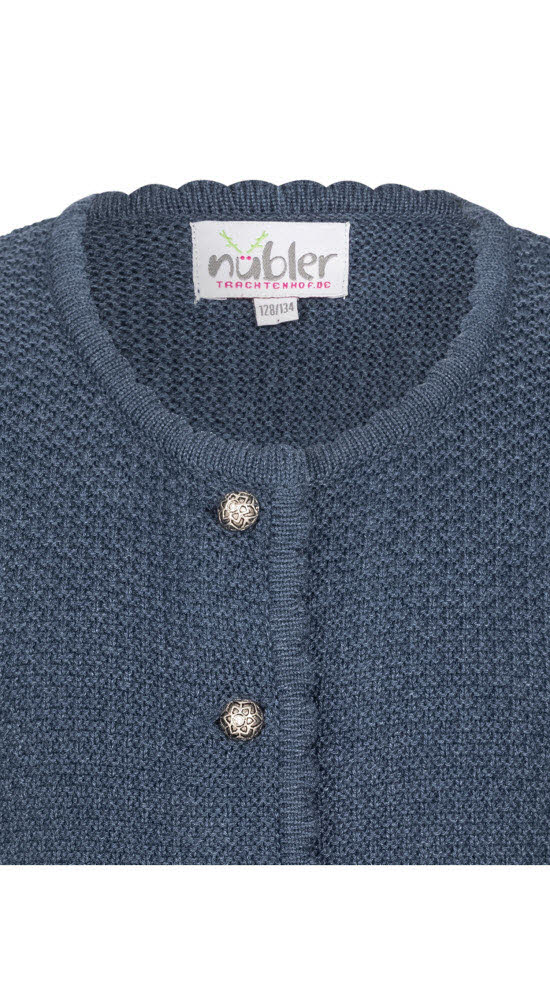 Kinderstrickjacke Yvonne in Blau von Nübler Größe 92