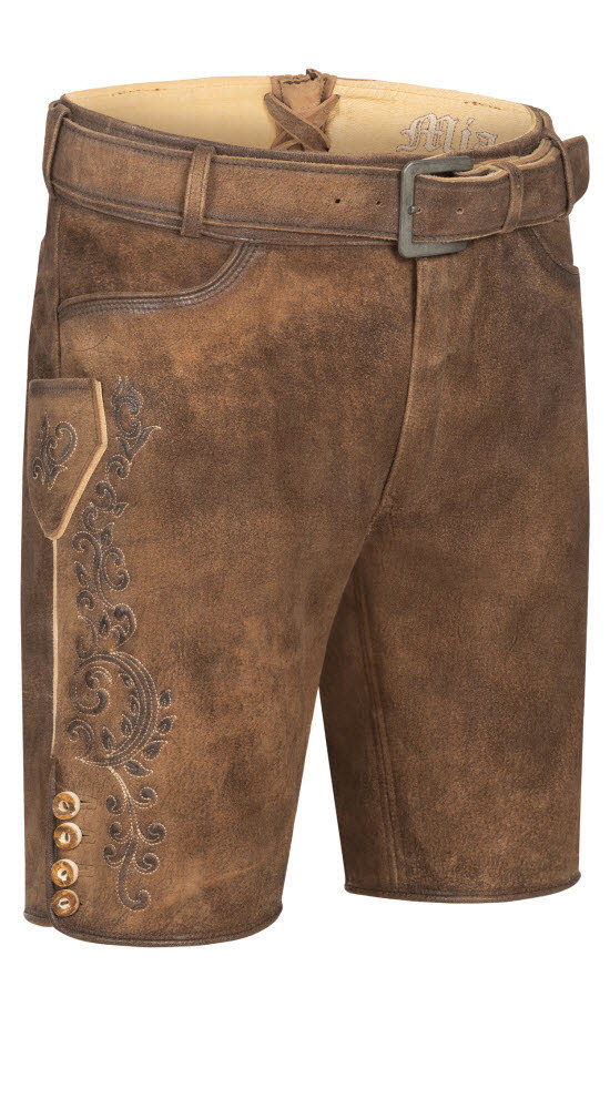 Lederhose kurz RV Obert in Braun von Nübler Lederhose kurz RV Obert in Braun von Nübler