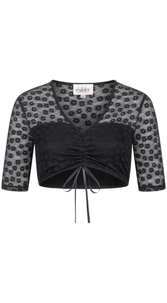 Dirndlbluse kurzarm Moni in Schwarz von Nübler Dirndlbluse kurzarm Moni in Schwarz von Nübler
