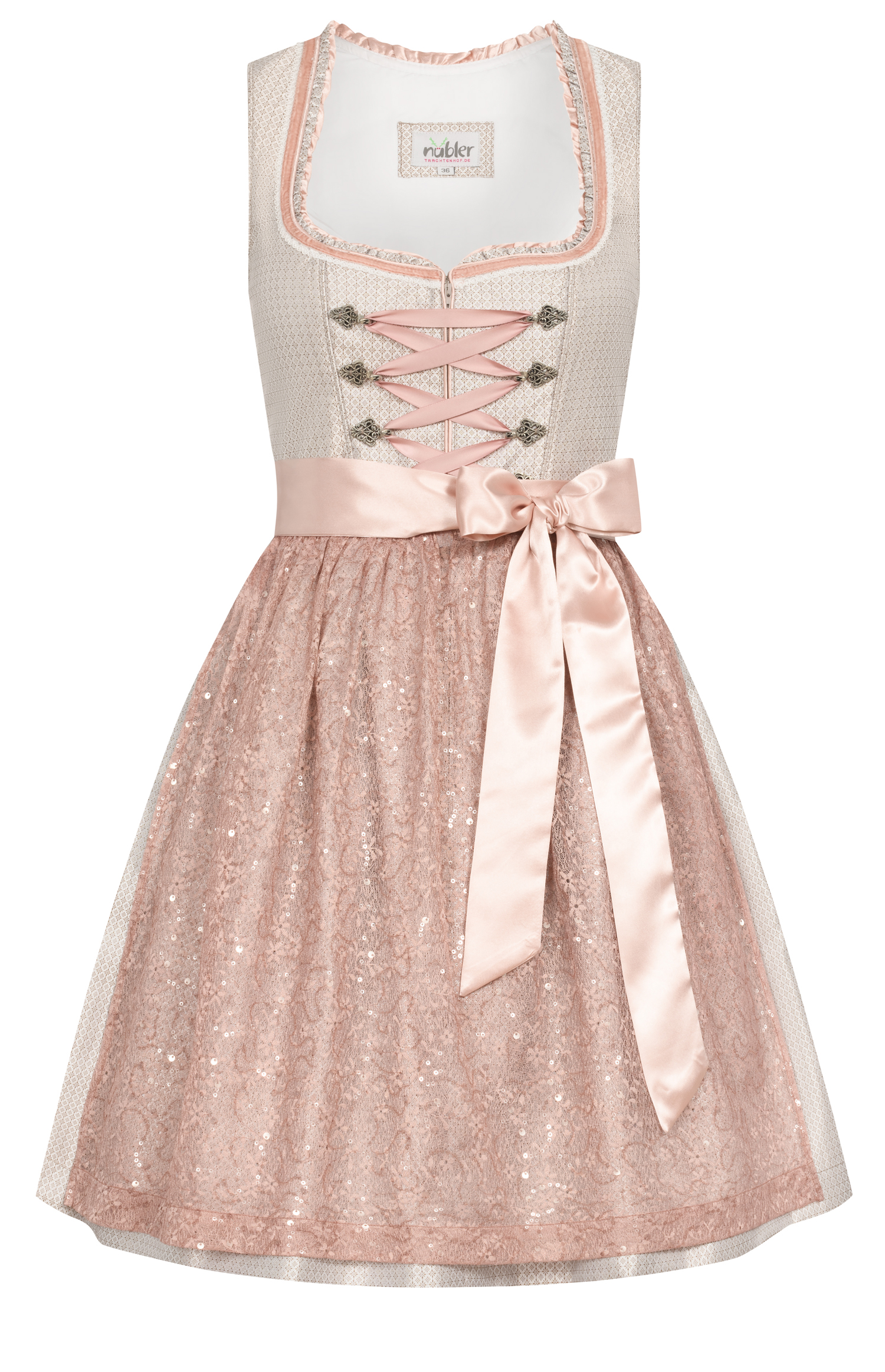 Mini Dirndl Lina in Taupe von Nübler