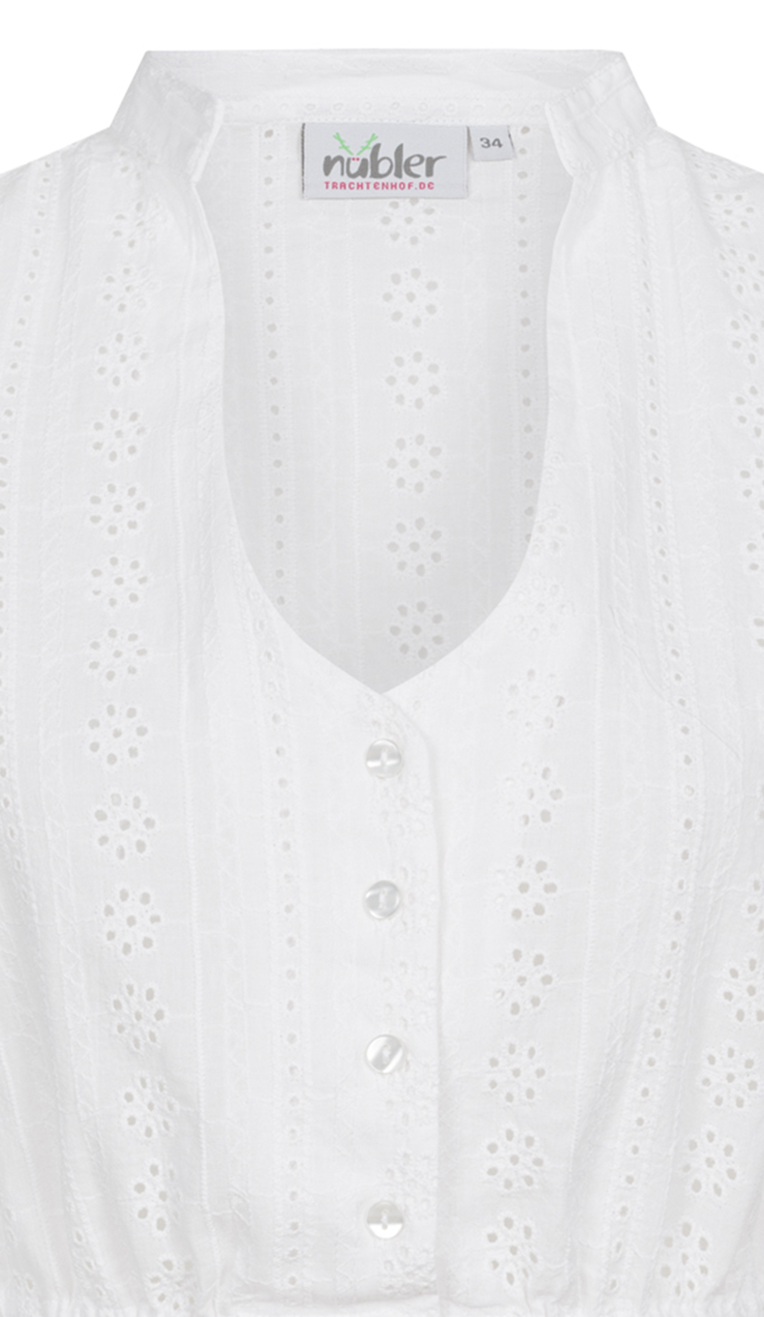 Dirndlbluse Magdalena in weiß von Nübler