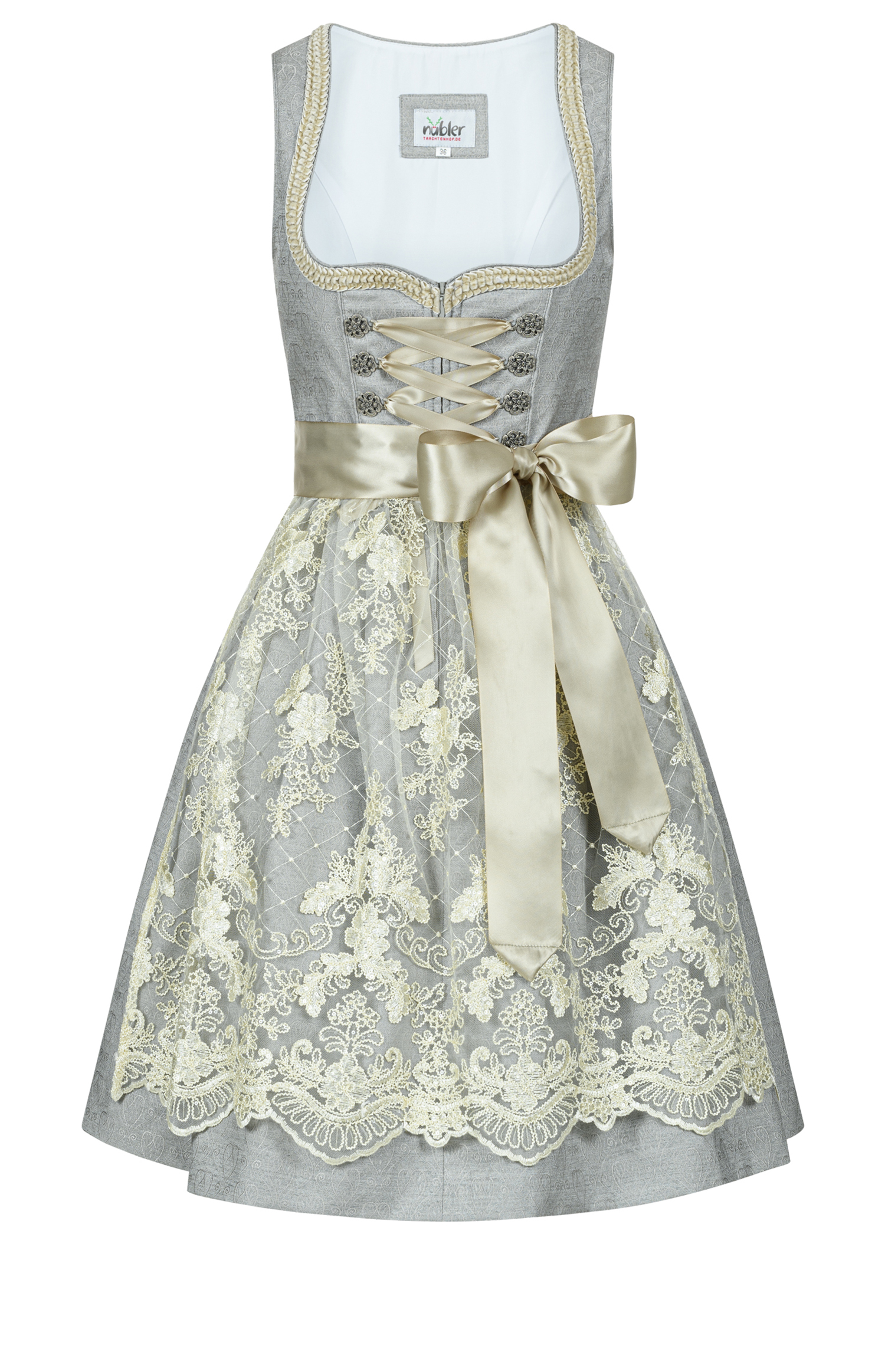 Mini-Dirndl Flavia in Silberwolke von Nübler