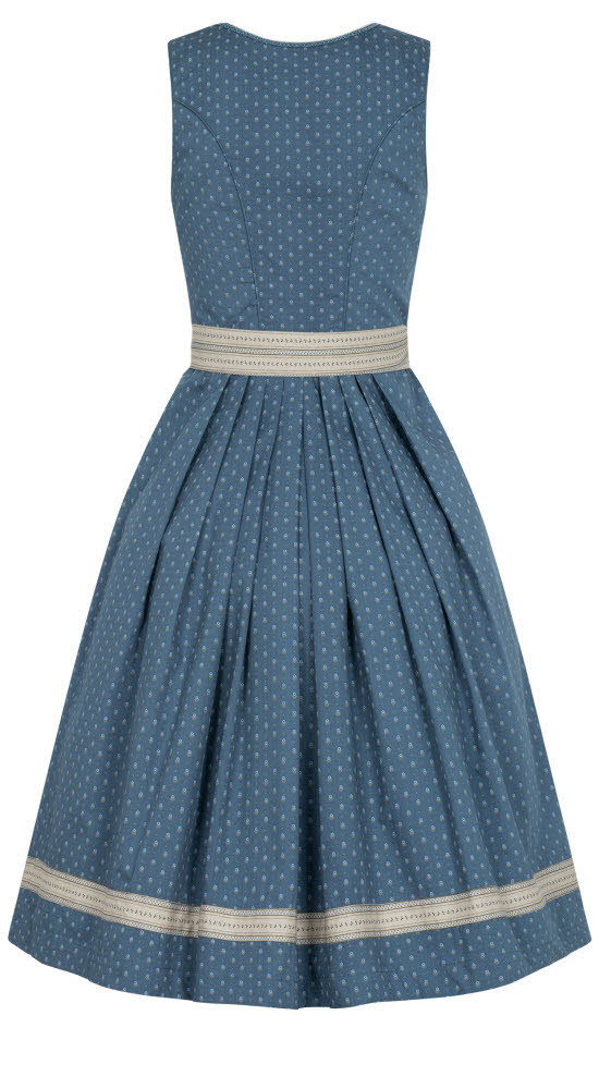 Midi Dirndl Felicitas in Rauchblau von Nübler
