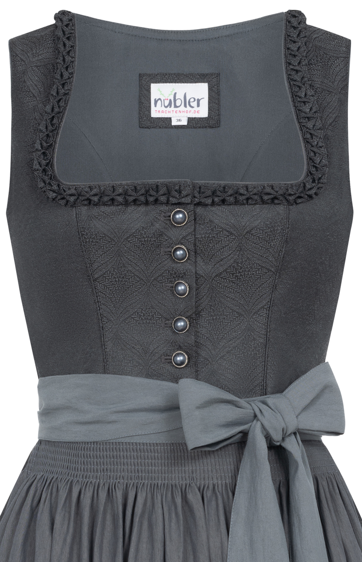 Midi Dirndl Kimberly in Graphit von Nübler