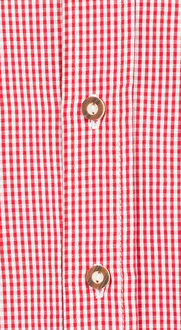 Trachtenhemd Langarm Rudi in Rot von Nübler