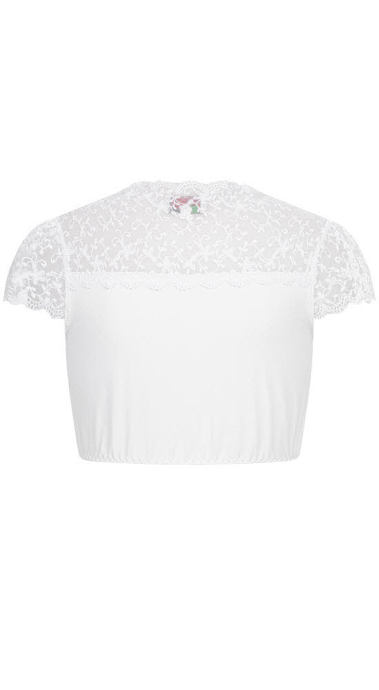 Dirndlbluse Kurzarm Lisa in Weiß von Nübler Größe 32