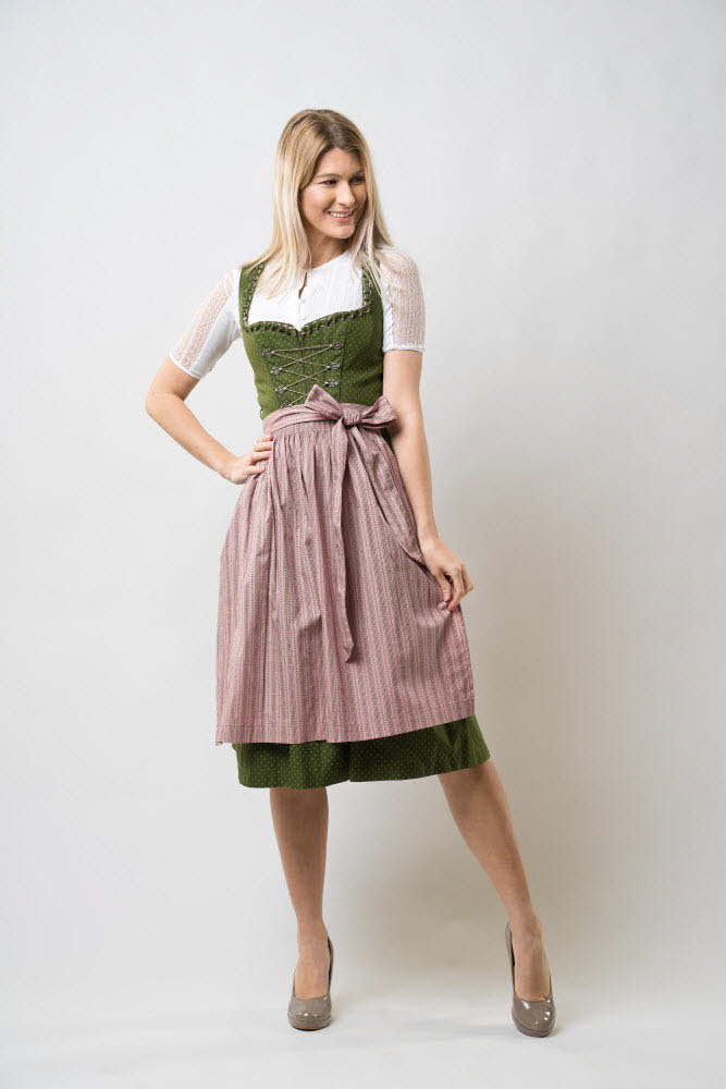 Midi Dirndl Thea in Oliv von Nübler