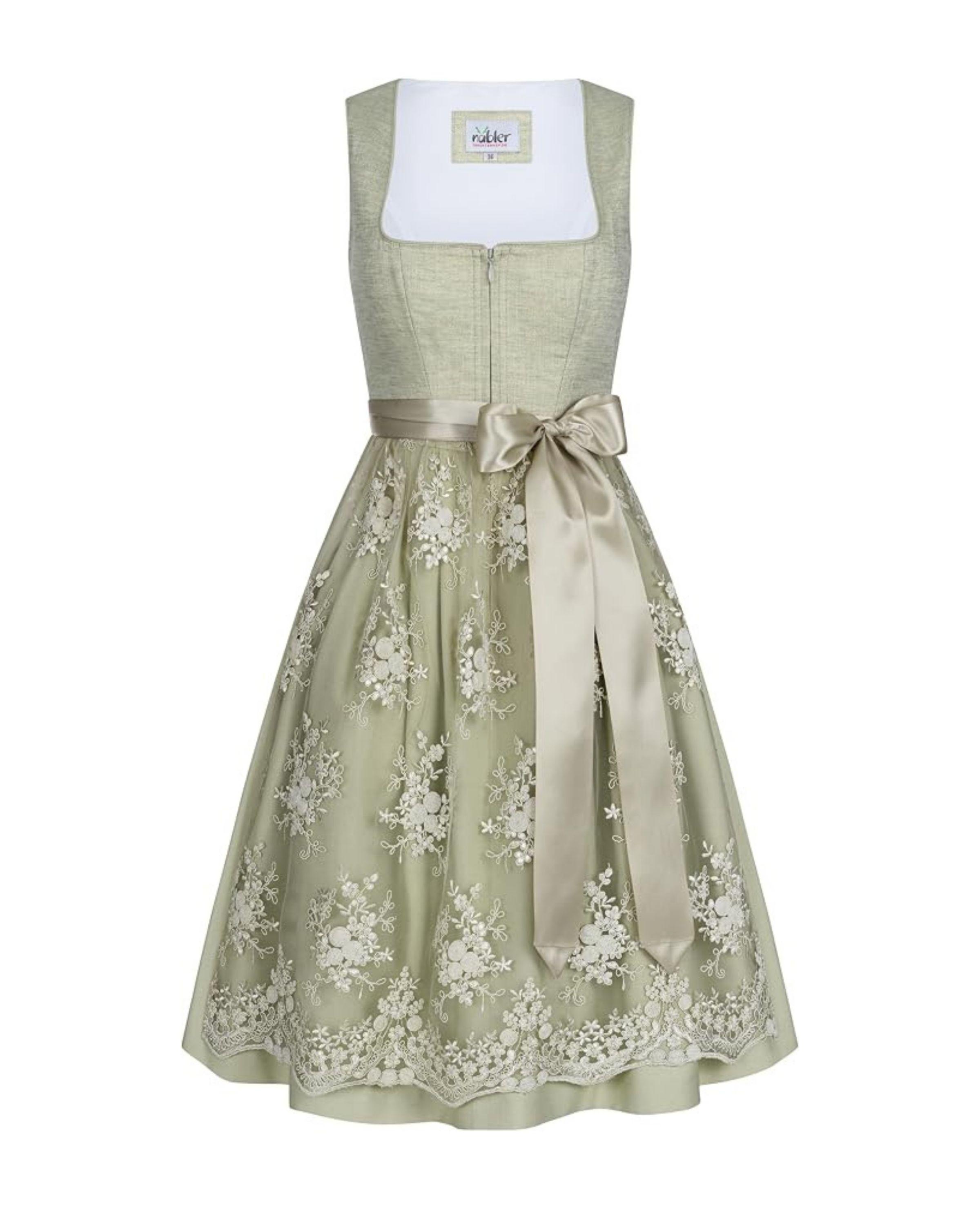 Mini Dirndl Kisha in Lindgrün von Nübler