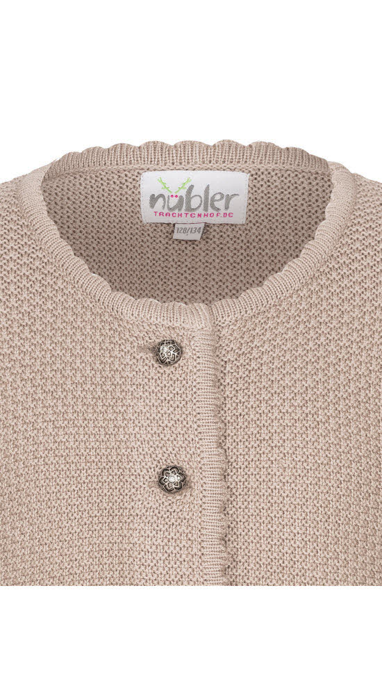 Kinderstrickjacke Yvonne in Natur von Nübler
